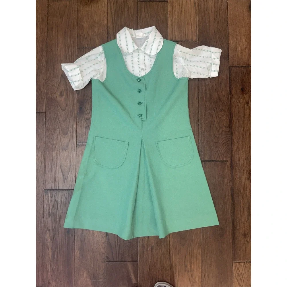 Official Girl Scout VTG 70s Uniform‎ 3 Piece Set Juniors Size 12-14